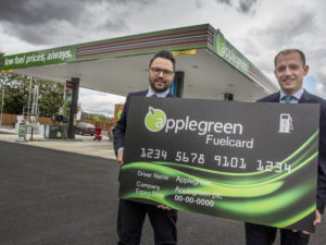(L-R) Paul Davies, Applegreen fuel card sales manager – UK, and John Diviney, managing director UK, at the opening of the brand new site in Spaldwick.