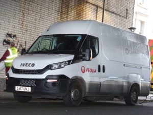 Iveco Daily Natural Power van run by Veolia.