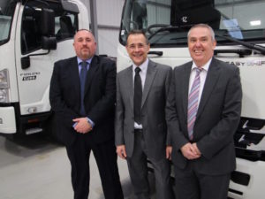 (L-R) Lee Tansley, Martin Bragg and Dave Slatcher from Isuzu Truck UK