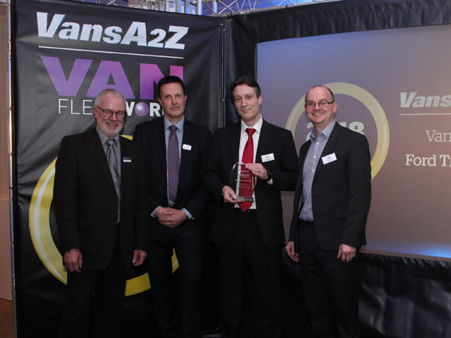 Iain Brooks and Phil Daniel pick up the award for Van of the Year, with Neil McIntee (left) and Dan Gilkes (right)