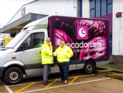 (L-R) Bridgestone’s national fleet executive Neil Collison with Ocado’s fleet service manager Graham Thomas