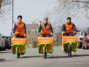 Sainsbury's South London trial of electric cargo bikes could be rolled out elsewhere.