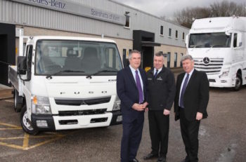 Sparshatts’ dealer principal Steve Rooney (right) pictured with his brother Paul (centre) and financial director Peter Davies.