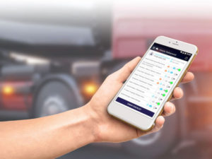 The app supports fleets with reporting and compliance requirements.