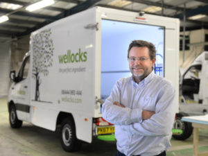 Rupert Gatty, CoolKit MD, with one of the new Wellocks box body vehicles
