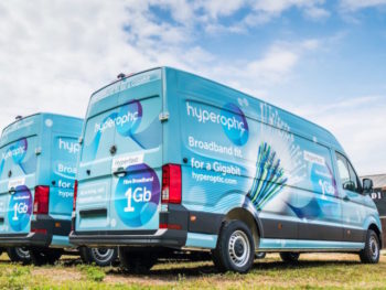 Hyperoptic's Crafter vans will be used to help lay super-fast fibre optic cables across the UK