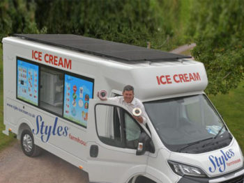Exmoor-based Styles Ice Cream has developed a prototype van that uses roof-mounted solar panels instead of diesel generators