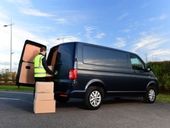 Volkswagen Van being loaded