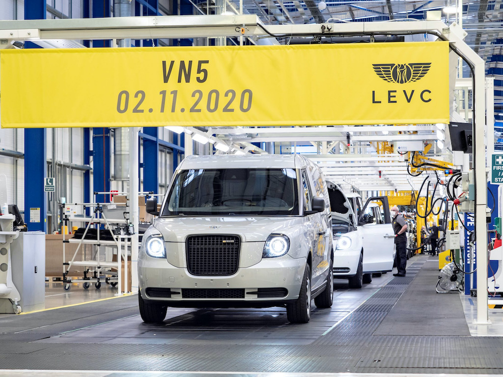 LEVC VN5 range-extender electric van starts production