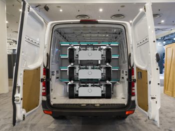If.Micro stacked in a van