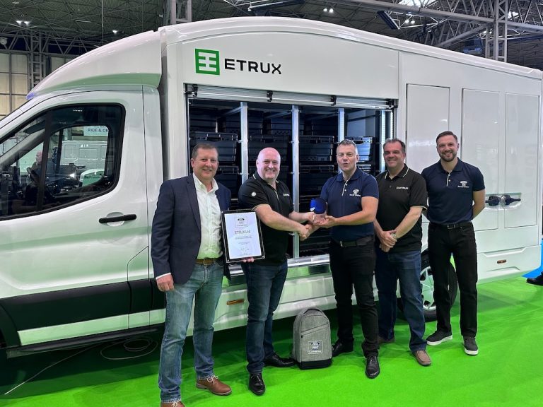 Etrux launches fully electric Ford E-Transit Trizone van at CV Show