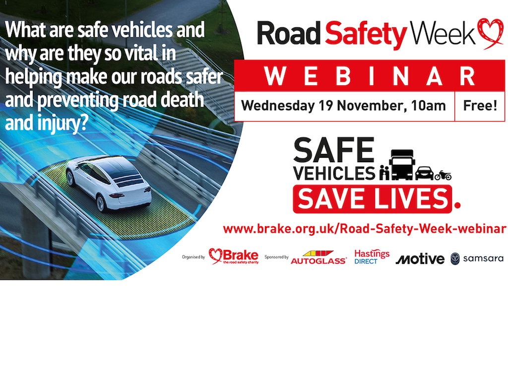Brake to run free Road Safety Week webinar for fleets
