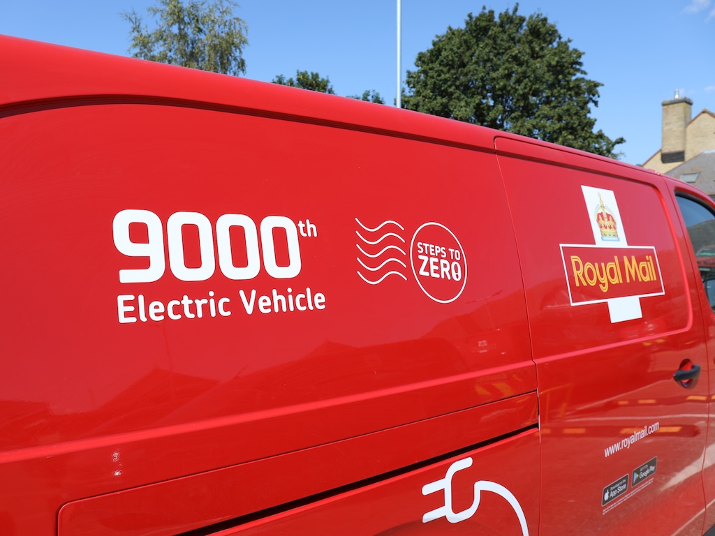 Royal Mail hits 9,000th electric van milestone as fleet transition accelerates