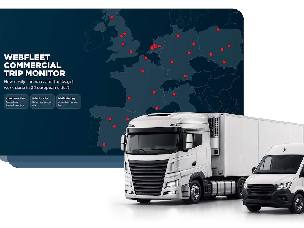 Europe's best and worst cities for fleets revealed in free Webfleet Commercial Trip Monitor